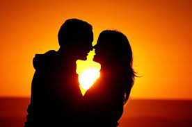 Couple connecting through relationship app